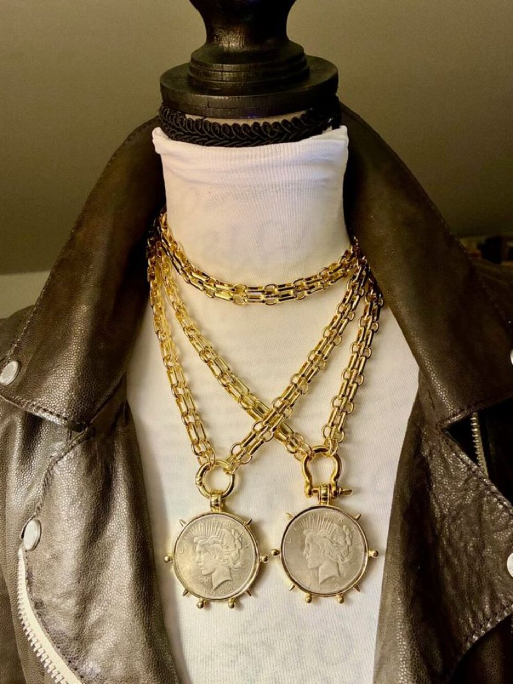 Lady Liberty 1922 Coin Necklace Replica  Your Choice of Clasp